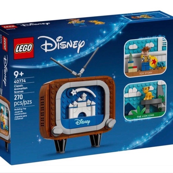 Lego Other - LEGO Disney Classic Animation Scenes 40774 Retro TV Set Simba Woody 270pcs